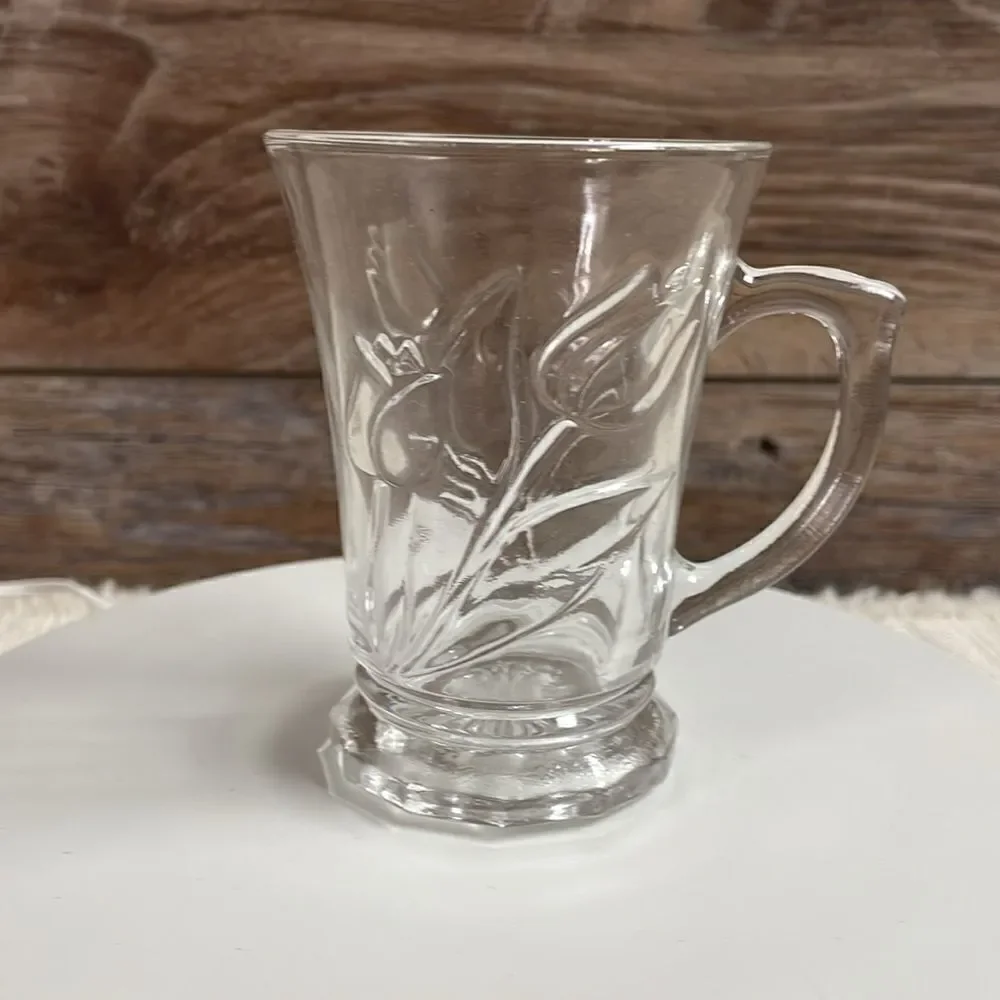 Studio Crystal by Studio Silversmiths, 6 crystal Irish or Spanish coffee mugs